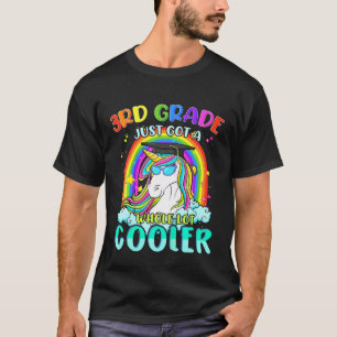 Kinder 3. Klasse Cooler Schüler Unicorn Regenbogen T-Shirt