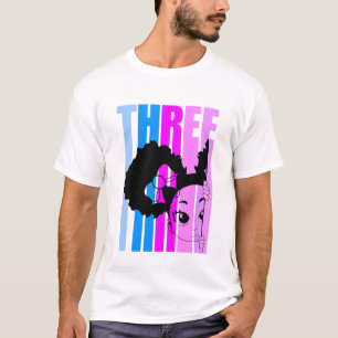 Kinder 3 Retro Black Girls 3. Geburtstag Peekaboo T-Shirt