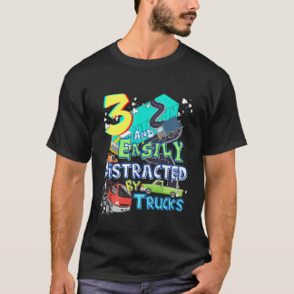 Kinder 3 und leicht von LKW abgelenkt T-Shirt