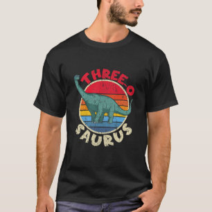 Kinder 3RR Geburtstag Three O Saurus Brachiosaurus T-Shirt