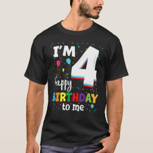 Kinder 4 4 Jahre 4. Geburtstag Happy Birthday Boy T-Shirt