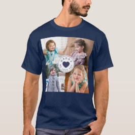 Kinder 4 Foto Collage Daddy Wir Liebe Sie T-Shirt