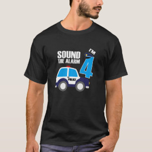Kinder 4. Geburtstag 4 Vierjähriger Polizist O T-Shirt