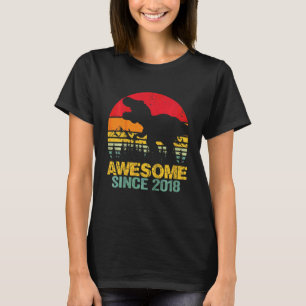 Kinder 4. Geburtstag Dinosaurier Trex 4 Jahre Jung T-Shirt