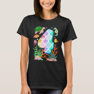 Kinder 4 Geburtstag Fisch Tetra Aquarium Unterwass T-Shirt
