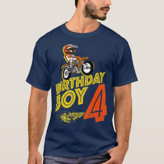 Kinder 4. Geburtstag Jungen Motorrad Biker 4 Jahre T-Shirt
