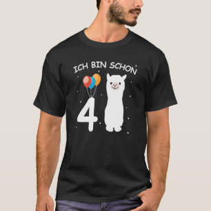 Kinder 4 Geburtstag Mädchen Ich bin schon 4 Jahre T-Shirt