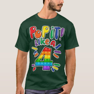 Kinder 4. Geburtstag Mädchen Pop Es wie ein 4 Jahr T-Shirt