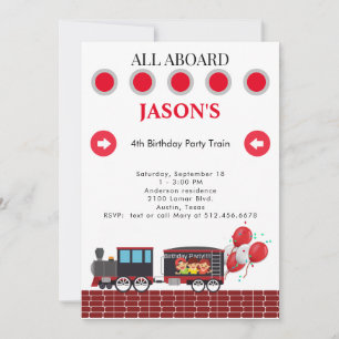 Kinder 4. Geburtstag Party Einladung