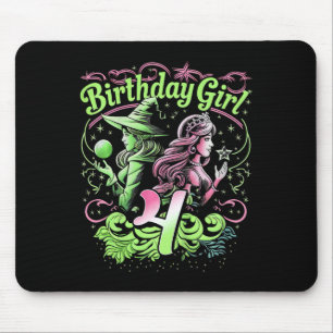Kinder 4. Geburtstag Rosa und Grün 4 Jahre alt Mousepad