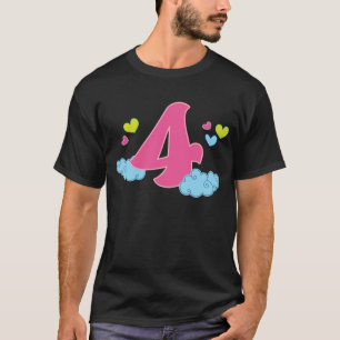 Kinder 4 Geburtstag Shirt Regenbogen Mädchen Part