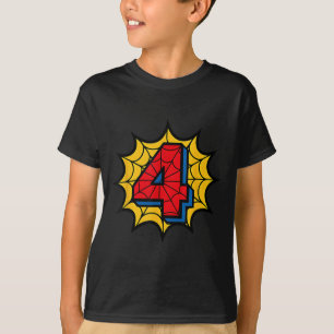 Kinder 4. Geburtstag Spinnen Thema Party 4 Jahre a T-Shirt