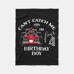 Kinder 4. Geburtstags-Rennwagen-Bday-Junge Kann mi Fleecedecke
