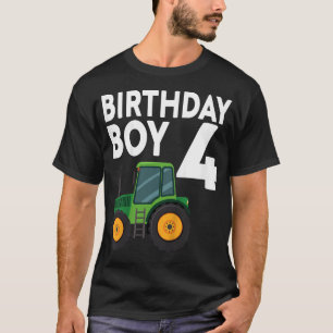 Kinder 4 Geburtstagsfarm Traktor 4 4 Jahre alter P T-Shirt
