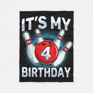 Kinder 4 Jahre alt Bowling 4. Geburtstag Party Jun Fleecedecke