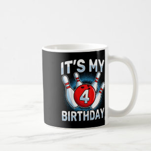 Kinder 4 Jahre alt Bowling 4. Geburtstag Party Jun Kaffeetasse