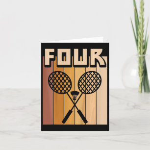 Kinder 4 Jahre alt Dminton Geburtstag Junge 4. Geb Karte