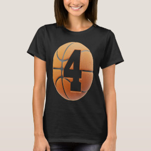 Kinder 4 Jahre alt Geburtstag Basketball Jungen 4. T-Shirt