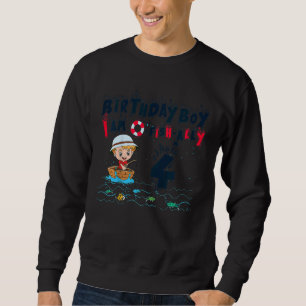 Kinder 4 Jahre alt Kleiner Fischerjunge Fischen Ki Sweatshirt