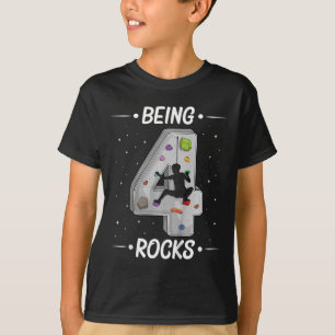 Kinder 4 Jahre alt Klettersteig 4. Geburtstag Aben T-Shirt