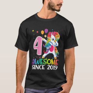 Kinder 4 Jahre alt Phantastisch seit 2019 Dabbing  T-Shirt