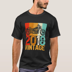 Kinder 4 Jahre alt Retro-Motorrad Vintag 2018 4. T-Shirt