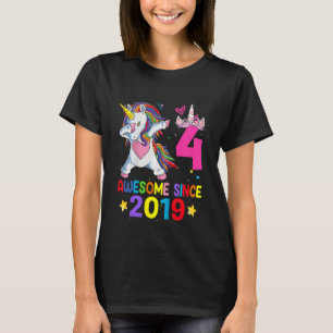 Kinder 4 Jahre Alte Geschenke Einhorn Dabbing 4. G T-Shirt