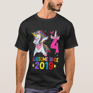 Kinder 4 Jahre Alte Geschenke Einhorn Dabbing 4. G T-Shirt
