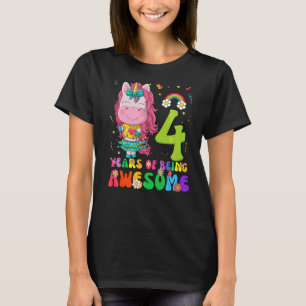 Kinder 4 Jahre Alte Mädchen Jugendliche Einhorn 4. T-Shirt