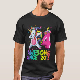 Kinder 4 Jahre alte Mädchen Schlucken Einhorn Phan T-Shirt