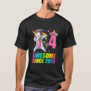 Kinder 4 Jahre alte Mädchen Schlucken Einhorn Phan T-Shirt