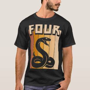 Kinder 4 Jahre alte Schlange Geburtstagskind Mädch T-Shirt