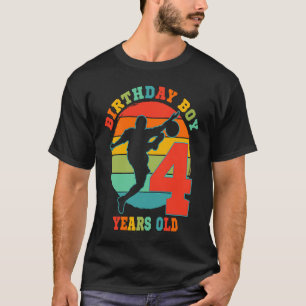 Kinder 4 Jahre alter Fußball Geburtstagsparty Them T-Shirt