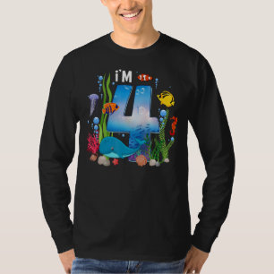Kinder 4 Jahre Alter Ozean Wal Dolphin Shark 4. T-Shirt