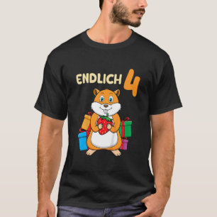 Kinder 4 Jahre Hamster mit niedlicher Erdbeere zum T-Shirt