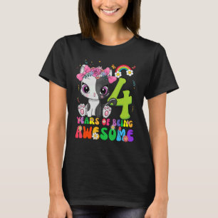 Kinder 4 Jahre Jugendliche 4. Geburtstag Mädchen P T-Shirt
