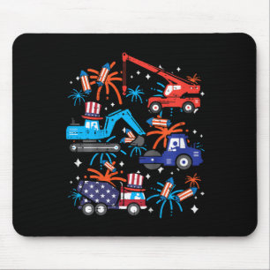 Kinder 4. Juli Bauwagen Fahrzeug Patriot Mousepad