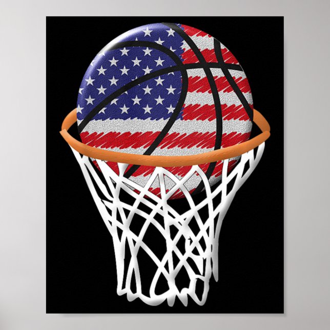 Kinder 4. Juli Bysketbyll US Flagge Kinder Jugend  Poster (Vorne)