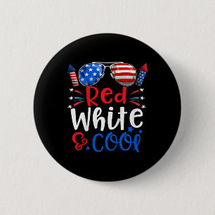 Kinder 4. Juli Rot Weiß Und Cool Patriotische Jung Button