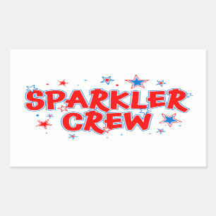 Kinder 4. Juli Shirt: Sparkler-Crew Rechteckiger Aufkleber