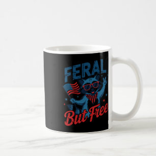 Kinder 4. Juli Wild Und Frei Lustiger Waschbär USA Kaffeetasse