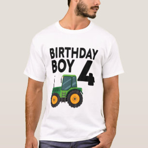Kinder 4ND Geburtstagsfarm Traktor Vier 4 Jahre al T-Shirt