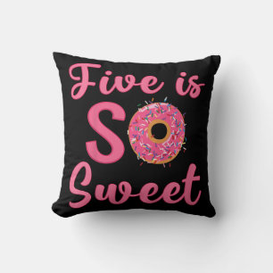 Kinder 5. Donut Geburtstagsparty 5 Jahre alt Sweet Kissen