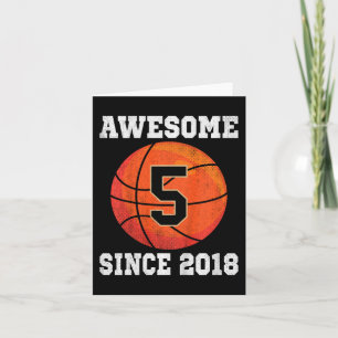 Kinder 5. Geburtstag Basketball mehr als 5 Jahre a Karte
