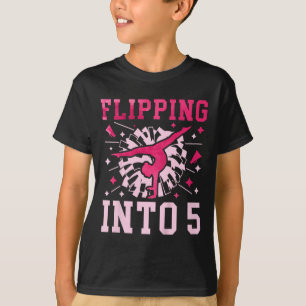Kinder 5. Geburtstag Cheerleading Mädchen Fünf Jah T-Shirt