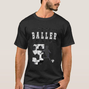 Kinder 5. Geburtstag Fußball Junge 5 Jahre alter F T-Shirt