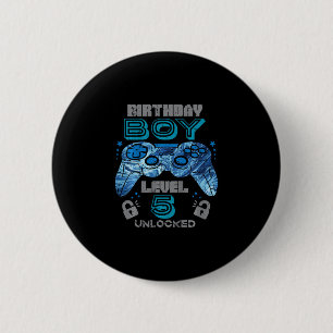Kinder 5. Geburtstag Gamer Level 5 freigeschaltet  Button