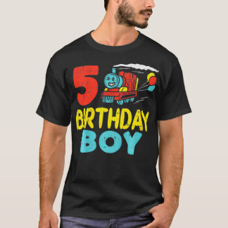 Kinder 5 Geburtstag Kinderwagen Niedliche Jungen 5 T-Shirt