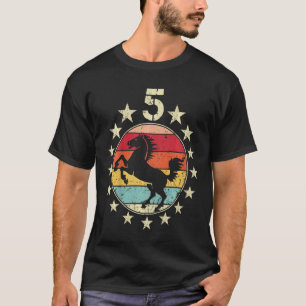 Kinder 5. Geburtstag Pferd 5. 5. Geburtstag T-Shirt
