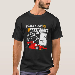 Kinder 5 Geburtstag Racer 5 Jahre Rennwagen T-Shirt